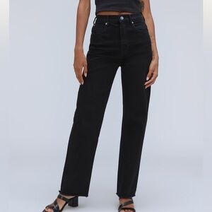 Everlane sz 25 Regular Coal Black The Way-High® Jean. Straight Leg High Rise